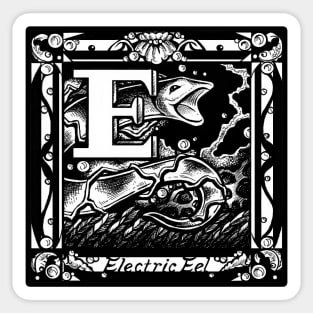 E is for Electric Eel Sticker